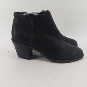 Eileen Fisher Black Leather Ankle Boots Size 7.5